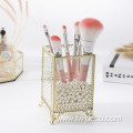 Geometric Glass Makeup Brush Box Holder Jewelry Box